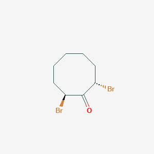molecular formula C8H12Br2O B2421639 （2S，8S）-2,8-二溴环辛烷-1-酮 CAS No. 16110-80-8