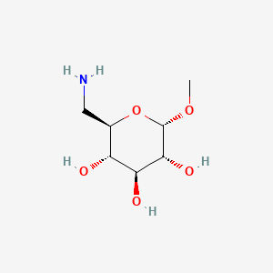 molecular formula C7H15NO5 B2421644 (2R,3S,4S,5R,6S)-2-(aminomethyl)-6-methoxytetrahydro-2H-pyran-3,4,5-triol CAS No. 5155-47-5