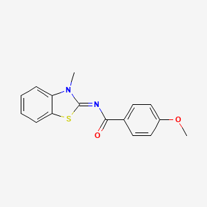 4-methoxy-N-(3-methyl-1,3-benzothiazol-2-ylidene)benzamide
