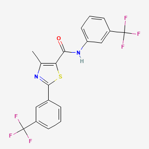 molecular formula C19H12F6N2OS B2421654 4-甲基-N,2-双[3-(三氟甲基)苯基]-1,3-噻唑-5-甲酰胺 CAS No. 320420-95-9
