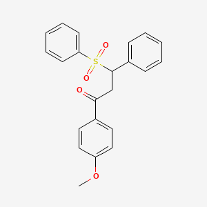 molecular formula C22H20O4S B2421663 1-(4-Methoxyphenyl)-3-phenyl-3-(phenylsulfonyl)propan-1-one CAS No. 315242-15-0