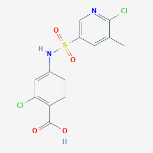 2-Chloro-4-(6-chloro-5-methylpyridine-3-sulfonamido)benzoic acid