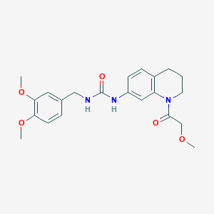 1-(3,4-Dimethoxybenzyl)-3-(1-(2-methoxyacetyl)-1,2,3,4-tetrahydroquinolin-7-yl)urea