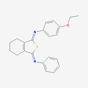 molecular formula C22H22N2OS B242167 N-Phenyl-N'-(4-ethoxyphenyl)-4,5,6,7-tetrahydrobenzo[c]thiophene-1,3-diimine 