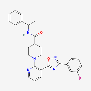 {4-[(6-Ethyl-5-methyl[1,2,4]triazolo[1,5-a]pyrimidin-7-yl)thio]phenyl}dimethylamine