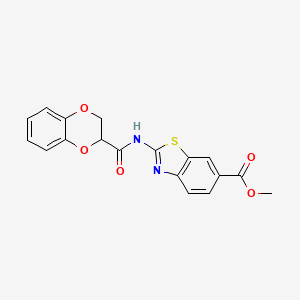 Methyl 2-(2,3-dihydrobenzo[b][1,4]dioxine-2-carboxamido)benzo[d]thiazole-6-carboxylate