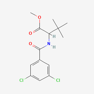 molecular formula C14H17Cl2NO3 B2421683 Methyl 2-[(3,5-dichlorobenzoyl)amino]-3,3-dimethylbutanoate CAS No. 1214081-51-2