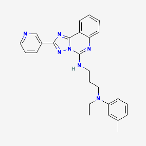 N-ethyl-N-(3-methylphenyl)-N'-(2-pyridin-3-yl[1,2,4]triazolo[1,5-c]quinazolin-5-yl)propane-1,3-diamine