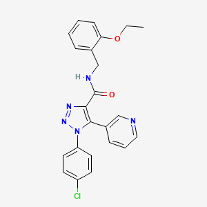 molecular formula C23H20ClN5O2 B2421696 1-(4-chlorophenyl)-N-(2-ethoxybenzyl)-5-(pyridin-3-yl)-1H-1,2,3-triazole-4-carboxamide CAS No. 1326878-87-8