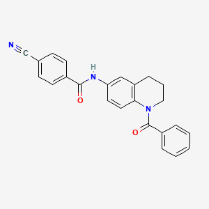 N-(1-benzoyl-1,2,3,4-tetrahydroquinolin-6-yl)-4-cyanobenzamide