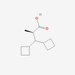 (2R)-3,3-Di(cyclobutyl)-2-methylpropanoic acid