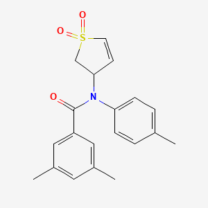 molecular formula C20H21NO3S B2421710 N-(1,1-dioxido-2,3-dihydrothiophen-3-yl)-3,5-dimethyl-N-(p-tolyl)benzamide CAS No. 863008-29-1