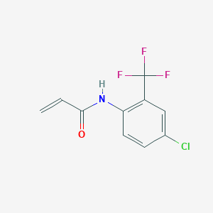 molecular formula C10H7ClF3NO B2421712 N-[4-chloro-2-(trifluoromethyl)phenyl]prop-2-enamide CAS No. 1156229-29-6