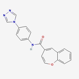 molecular formula C19H14N4O2 B2421714 N-[4-(4H-1,2,4-triazol-4-yl)phenyl]-1-benzoxepine-4-carboxamide CAS No. 1049119-04-1