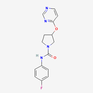 N-(4-fluorophenyl)-3-(pyrimidin-4-yloxy)pyrrolidine-1-carboxamide