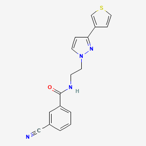 3-cyano-N-(2-(3-(thiophen-3-yl)-1H-pyrazol-1-yl)ethyl)benzamide
