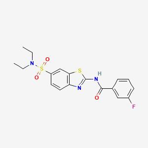 N-(6-(N,N-diethylsulfamoyl)benzo[d]thiazol-2-yl)-3-fluorobenzamide