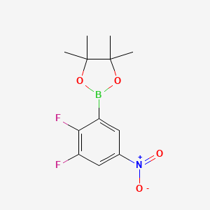 molecular formula C12H14BF2NO4 B2421727 2,3-二氟-5-硝基苯硼酸频哪醇酯 CAS No. 2377610-80-3