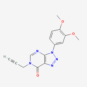 molecular formula C15H13N5O3 B2421728 3-(3,4-Dimethoxyphenyl)-6-prop-2-ynyltriazolo[4,5-d]pyrimidin-7-one CAS No. 872594-44-0