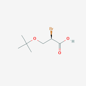 Propanoic acid, 2-bromo-3-(1,1-dimethylethoxy)-, (2R)-