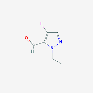 molecular formula C6H7IN2O B2421743 1-乙基-4-碘-1H-吡唑-5-甲醛 CAS No. 2054953-58-9