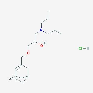 molecular formula C20H38ClNO2 B2421754 {3-[(Adamantan-1-yl)methoxy]-2-hydroxypropyl}dipropylamine hydrochloride CAS No. 1184966-69-5