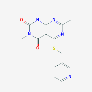 1,3,7-Trimethyl-5-(pyridin-3-ylmethylsulfanyl)pyrimido[4,5-d]pyrimidine-2,4-dione