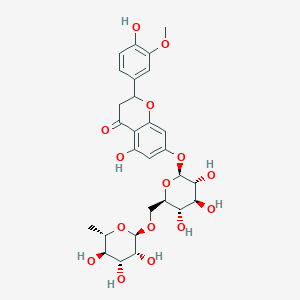 7-[(6-O-alpha-L-Rhamnopyranosyl-beta-D-glucopyranosyl)oxy]-4',5-dihydroxy-3'-methoxyflavanone