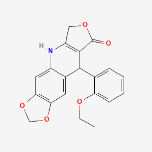 molecular formula C20H17NO5 B2421789 9-(2-ethoxyphenyl)-6,9-dihydro[1,3]dioxolo[4,5-g]furo[3,4-b]quinolin-8(5H)-one CAS No. 866138-51-4