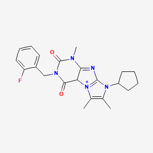 8-cyclopentyl-3-[(2-fluorophenyl)methyl]-1,6,7-trimethyl-1H,2H,3H,4H,8H-imidazo[1,2-g]purine-2,4-dione