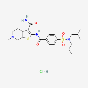 2-(4-(N,N-diisobutylsulfamoyl)benzamido)-6-methyl-4,5,6,7-tetrahydrothieno[2,3-c]pyridine-3-carboxamide hydrochloride