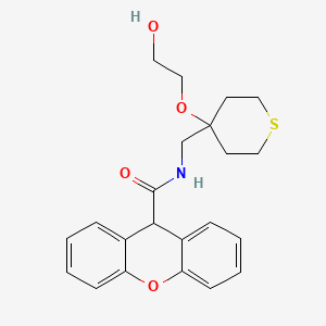 N-((4-(2-hydroxyethoxy)tetrahydro-2H-thiopyran-4-yl)methyl)-9H-xanthene-9-carboxamide