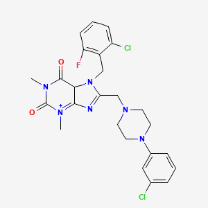 7-[(2-chloro-6-fluorophenyl)methyl]-8-{[4-(3-chlorophenyl)piperazin-1-yl]methyl}-1,3-dimethyl-2,3,6,7-tetrahydro-1H-purine-2,6-dione