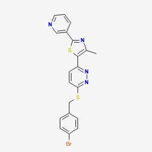 5-(6-((4-Bromobenzyl)thio)pyridazin-3-yl)-4-methyl-2-(pyridin-3-yl)thiazole