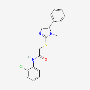 N-(2-chlorophenyl)-2-((1-methyl-5-phenyl-1H-imidazol-2-yl)thio)acetamide