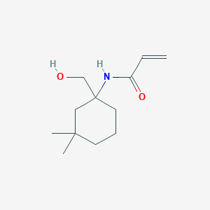 molecular formula C12H21NO2 B2421820 N-[1-(Hydroxymethyl)-3,3-dimethylcyclohexyl]prop-2-enamide CAS No. 2305483-80-9