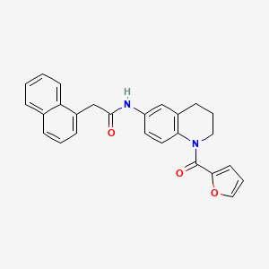 molecular formula C26H22N2O3 B2421822 N-[1-(furan-2-carbonyl)-1,2,3,4-tetrahydroquinolin-6-yl]-2-(naphthalen-1-yl)acetamide CAS No. 941949-47-9