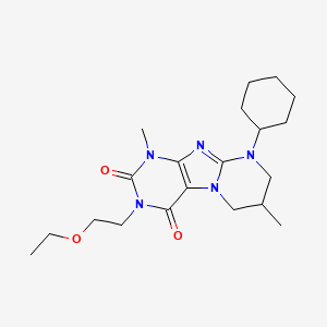 9-cyclohexyl-3-(2-ethoxyethyl)-1,7-dimethyl-7,8-dihydro-6H-purino[7,8-a]pyrimidine-2,4-dione