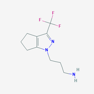 3-[3-(trifluoromethyl)-5,6-dihydrocyclopenta[c]pyrazol-1(4H)-yl]propan-1-amine