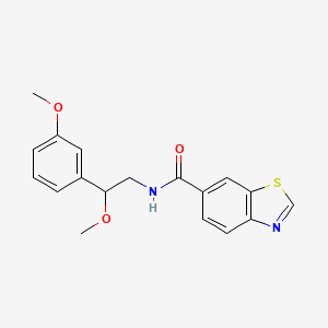 molecular formula C18H18N2O3S B2421831 N-(2-methoxy-2-(3-methoxyphenyl)ethyl)benzo[d]thiazole-6-carboxamide CAS No. 1798038-61-5