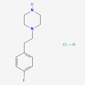 molecular formula C12H18ClFN2 B2421833 1-(4-Fluorophenethyl)piperazine hydrochloride CAS No. 349663-44-1