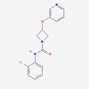 molecular formula C15H14ClN3O2 B2421839 N-(2-氯苯基)-3-(吡啶-3-氧基)氮杂环丁烷-1-甲酰胺 CAS No. 1904318-11-1