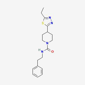 4-(5-ethyl-1,3,4-thiadiazol-2-yl)-N-phenethylpiperidine-1-carboxamide