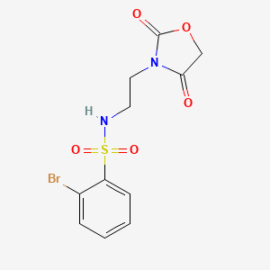 2-bromo-N-(2-(2,4-dioxooxazolidin-3-yl)ethyl)benzenesulfonamide