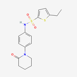 molecular formula C17H20N2O3S2 B2421869 5-乙基-N-[4-(2-氧代哌啶-1-基)苯基]噻吩-2-磺酰胺 CAS No. 941980-15-0