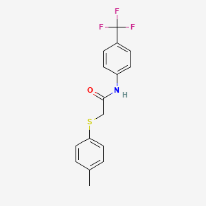molecular formula C16H14F3NOS B2421871 2-[(4-methylphenyl)sulfanyl]-N-[4-(trifluoromethyl)phenyl]acetamide CAS No. 755015-57-7