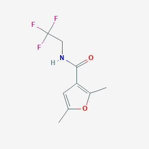molecular formula C9H10F3NO2 B2421872 2,5-Dimethyl-N-(2,2,2-trifluoroethyl)furan-3-carboxamide CAS No. 2182612-86-6