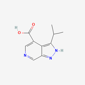 molecular formula C10H11N3O2 B2421882 3-(Propan-2-YL)-1H-pyrazolo[3,4-C]pyridine-4-carboxylic acid CAS No. 1256833-67-6