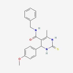 N-benzyl-4-(4-methoxyphenyl)-6-methyl-2-thioxo-1,2,3,4-tetrahydropyrimidine-5-carboxamide