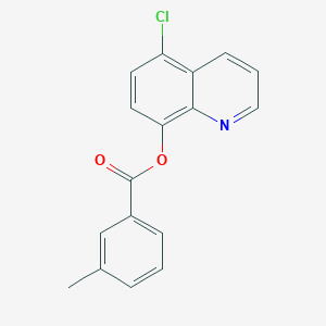 molecular formula C17H12ClNO2 B2421884 5-Chloroquinolin-8-yl 3-methylbenzoate CAS No. 326885-88-5